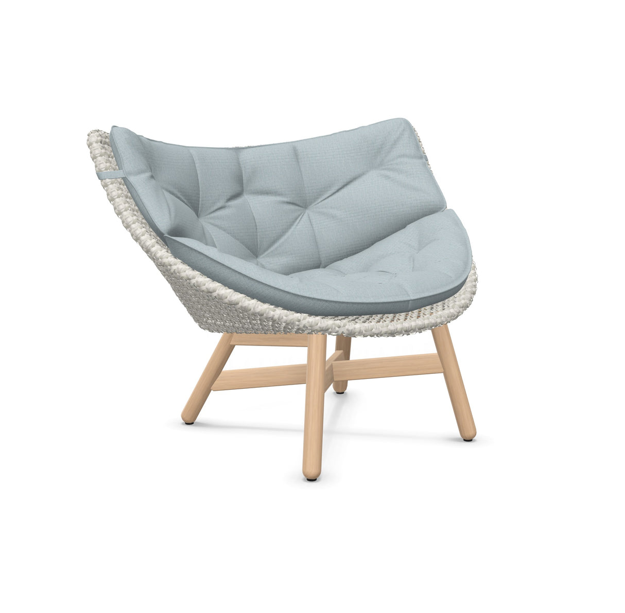 DEDON MBRACE Lounge Sessel Teak Gestell - Geflecht Sea Salt