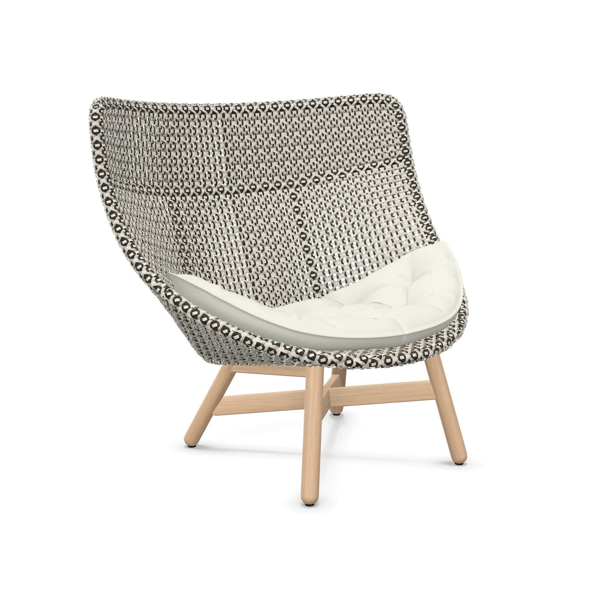 DEDON MBRACE Hochlehner Teak Gestell - Geflecht Pepper