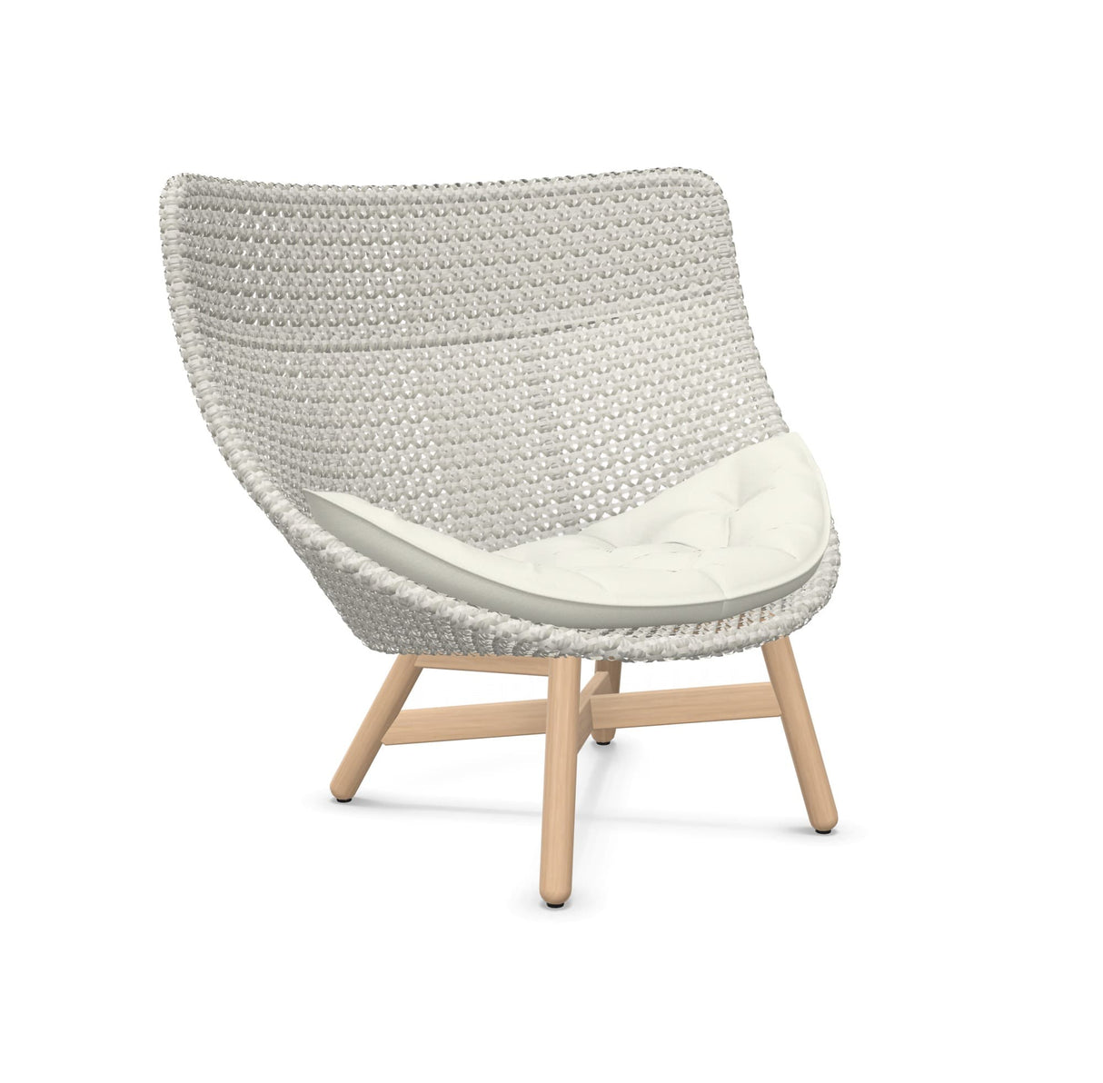 DEDON MBRACE Hochlehner Teak Gestell - Geflecht Sea Salt