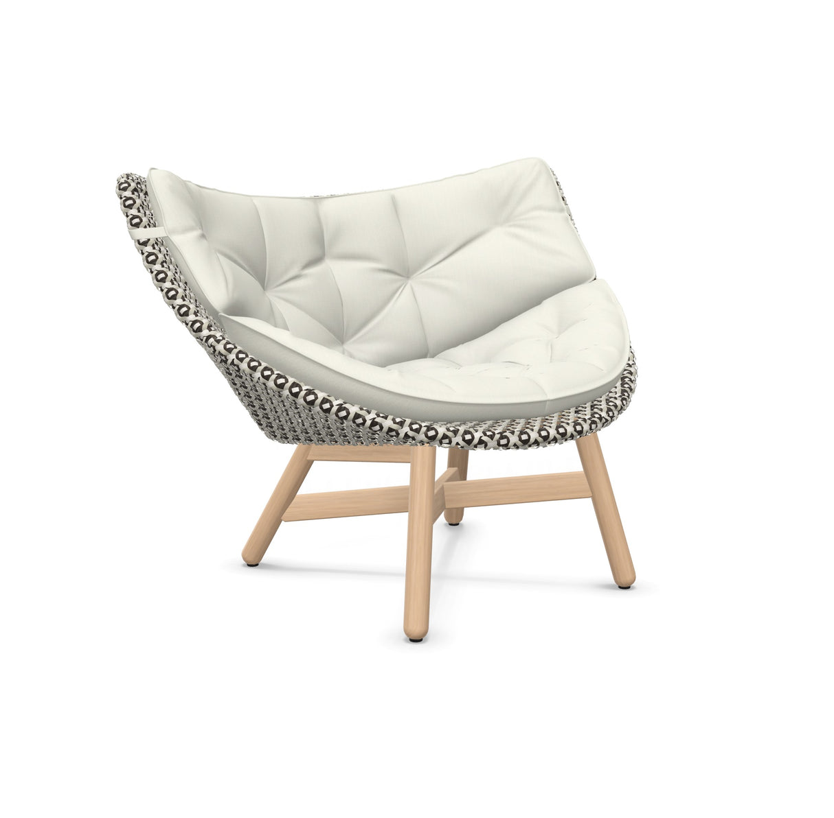 DEDON MBRACE Lounge Sessel Teak Gestell - Geflecht Pepper
