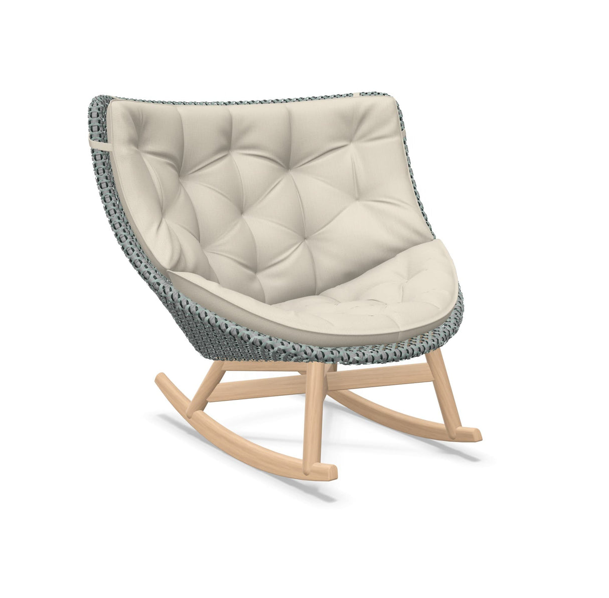 DEDON MBRACE Schaukelstuhl Teak Gestell - Geflecht Baltic