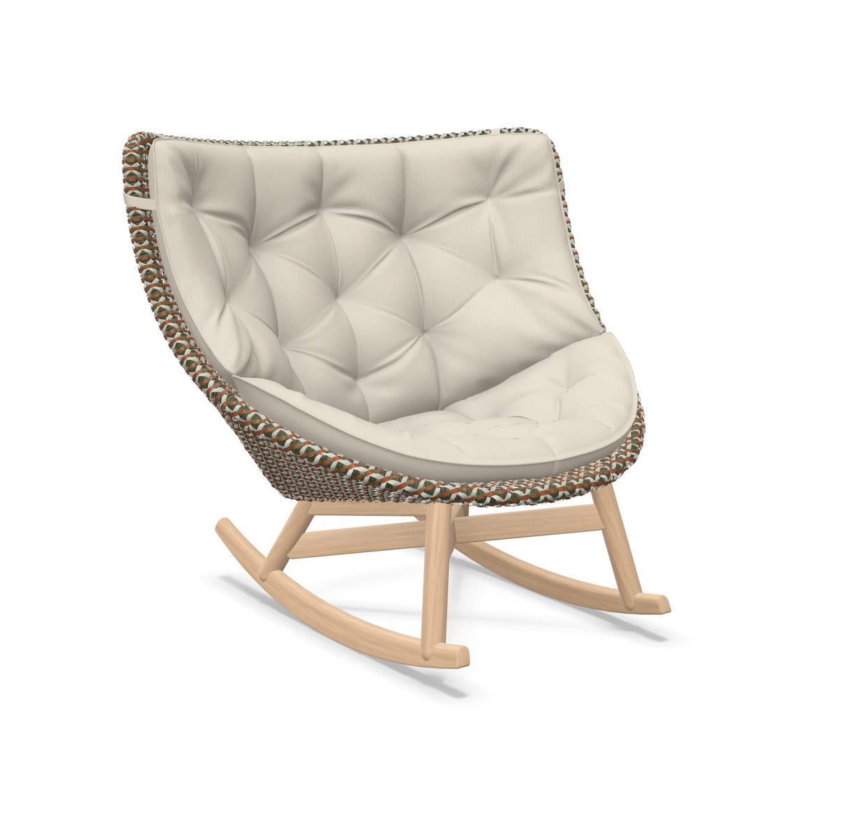 DEDON MBRACE Schaukelstuhl Teak Gestell - Geflecht Chestnut