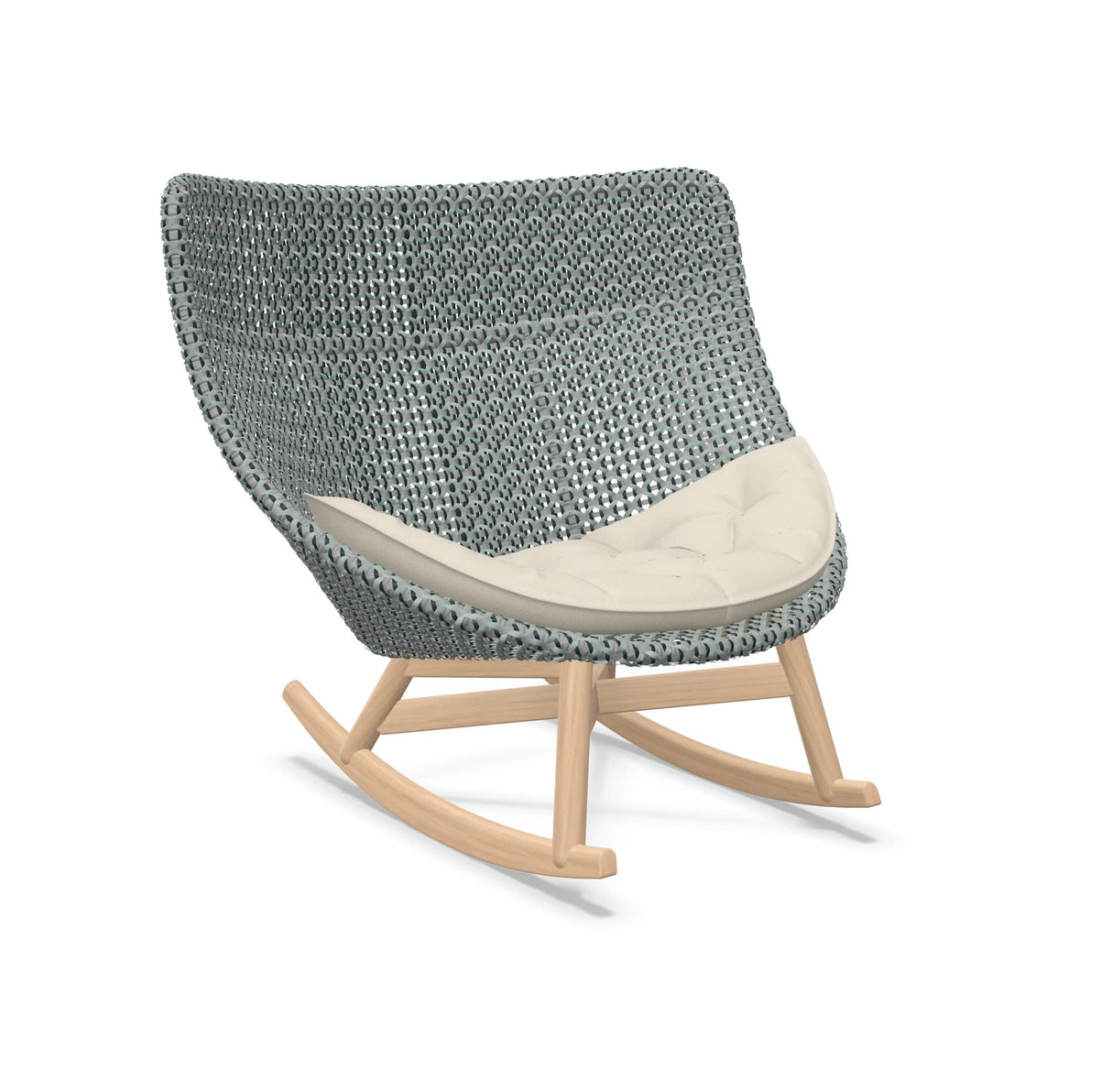 DEDON MBRACE Schaukelstuhl Teak Gestell - Geflecht Baltic