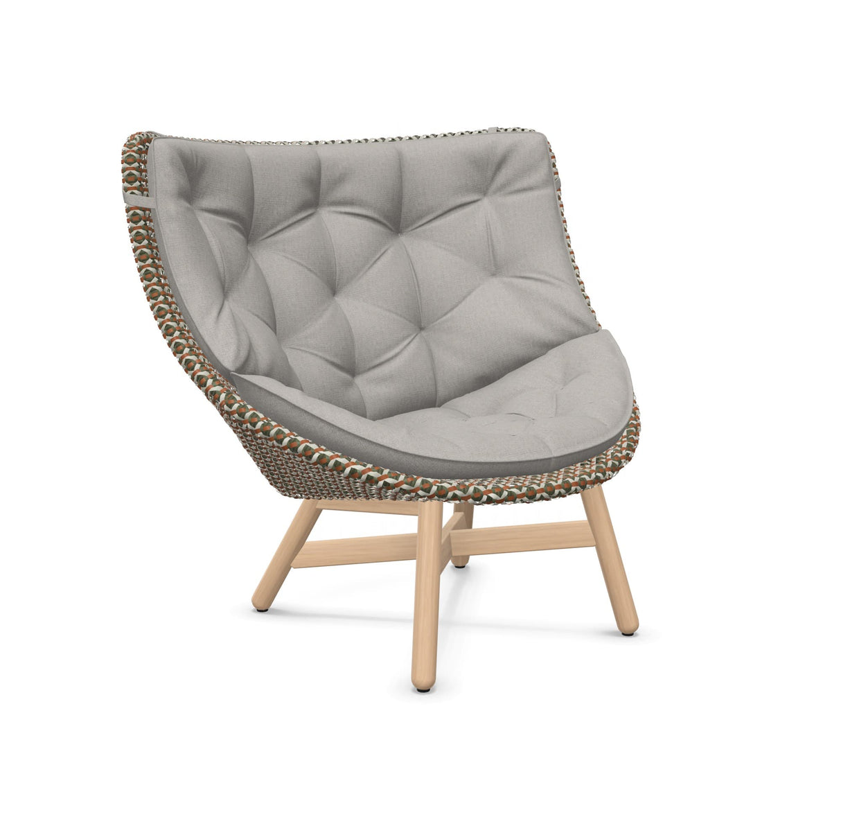 DEDON MBRACE Hochlehner Teak Gestell - Geflecht Chestnut
