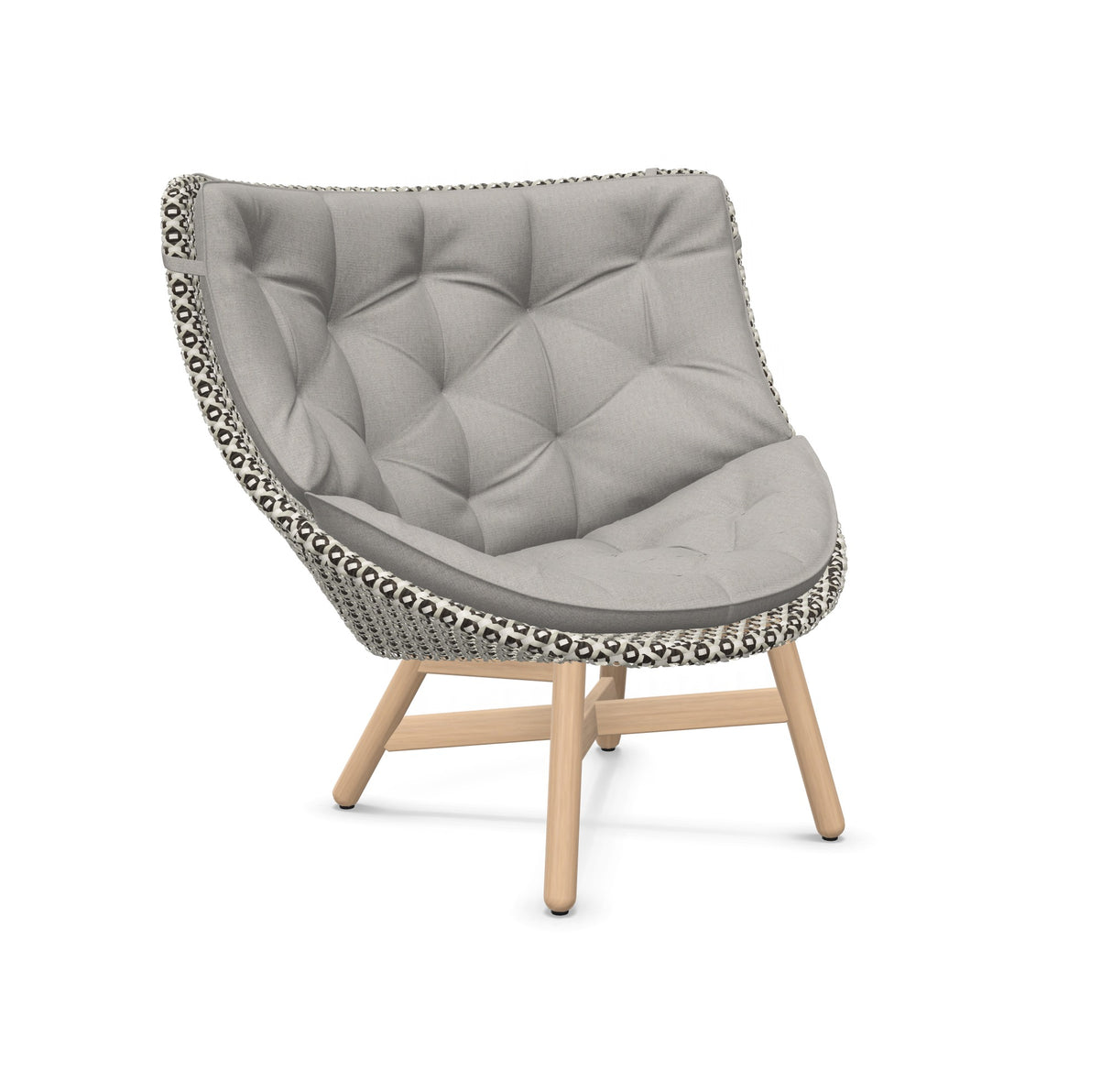 DEDON MBRACE Hochlehner Teak Gestell - Geflecht Pepper