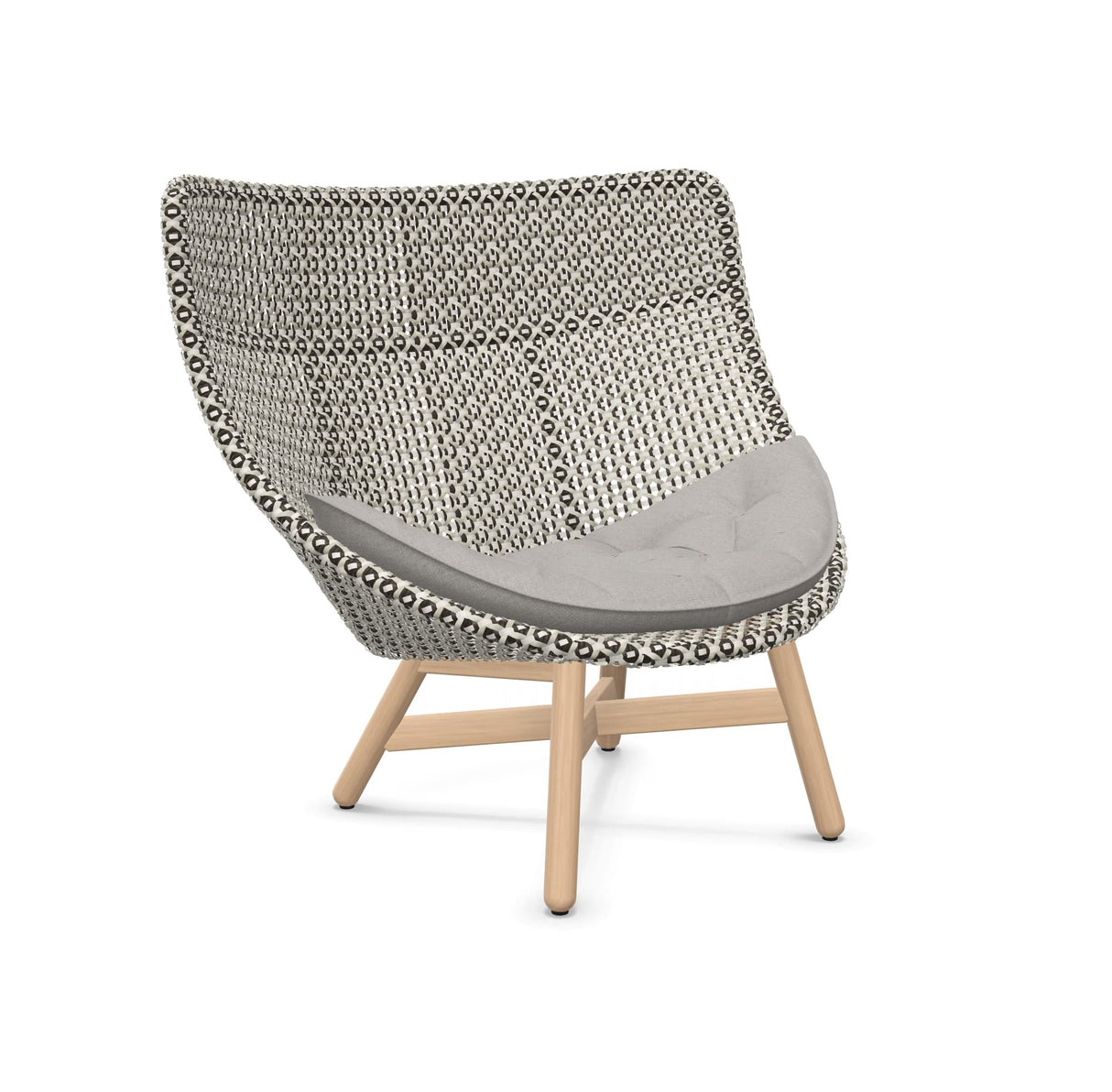 DEDON MBRACE Hochlehner Teak Gestell - Geflecht Pepper