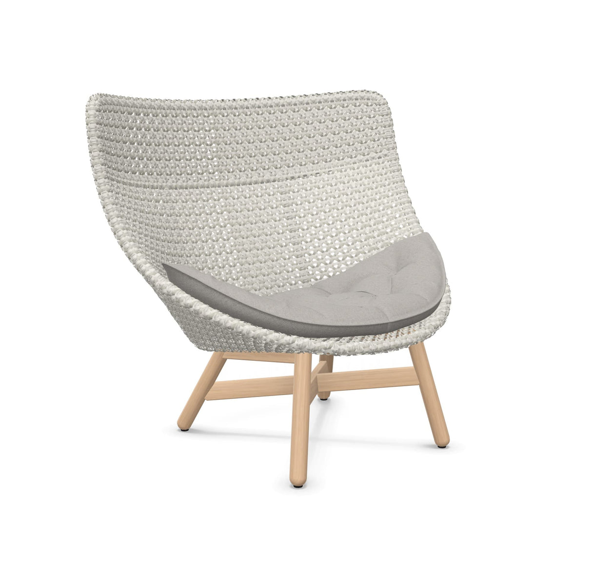 DEDON MBRACE Hochlehner Teak Gestell - Geflecht Sea Salt