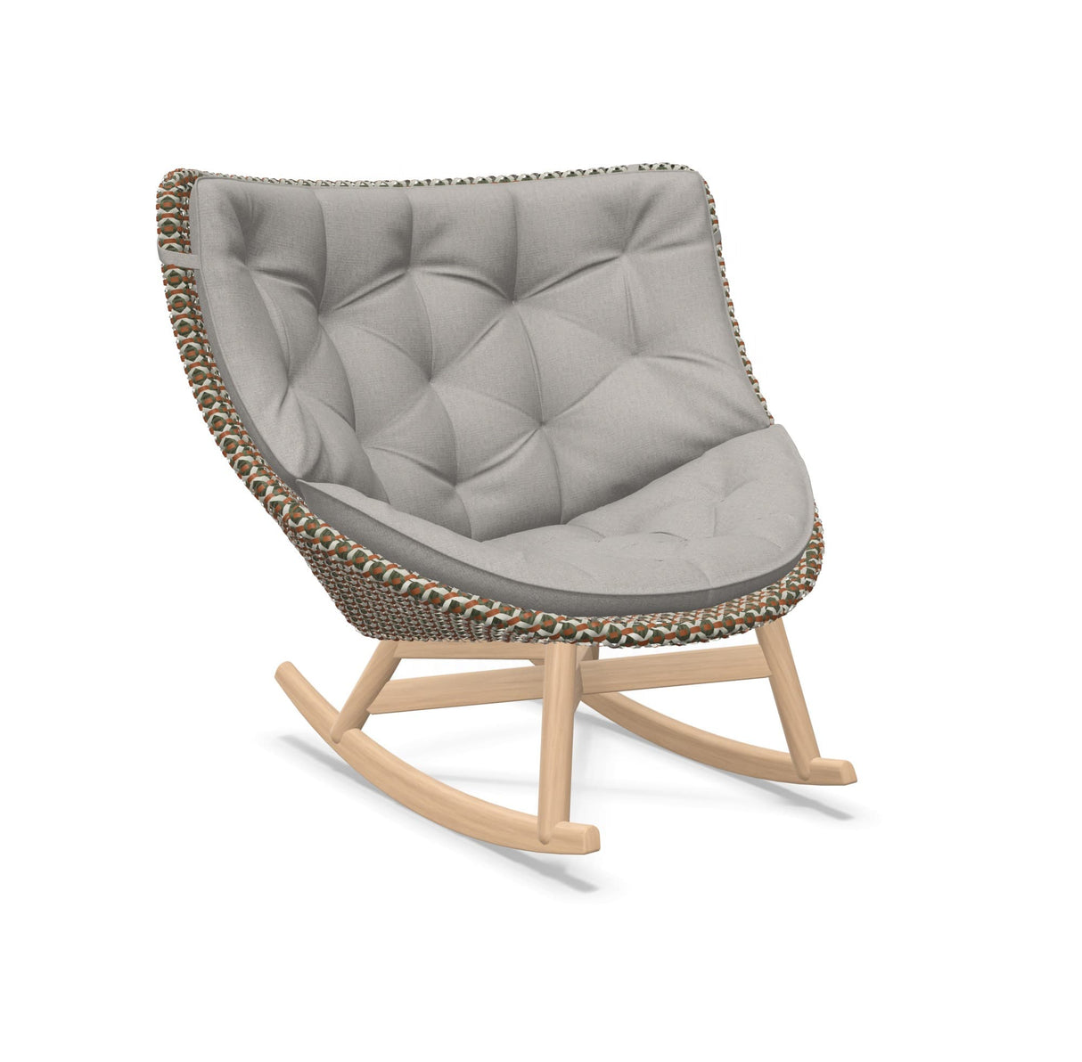 DEDON MBRACE Schaukelstuhl Teak Gestell - Geflecht Chestnut
