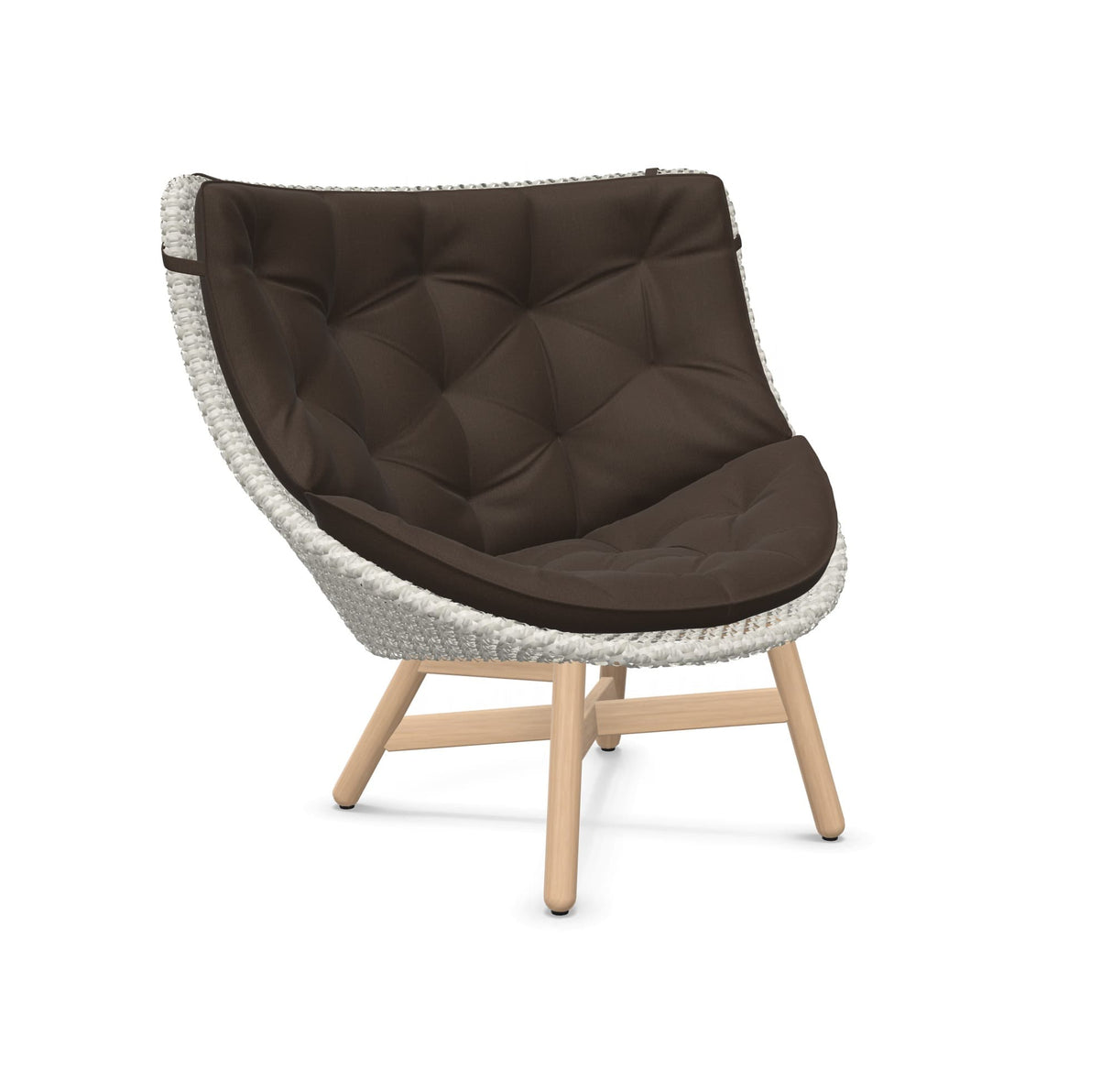 DEDON MBRACE Hochlehner Teak Gestell - Geflecht Sea Salt