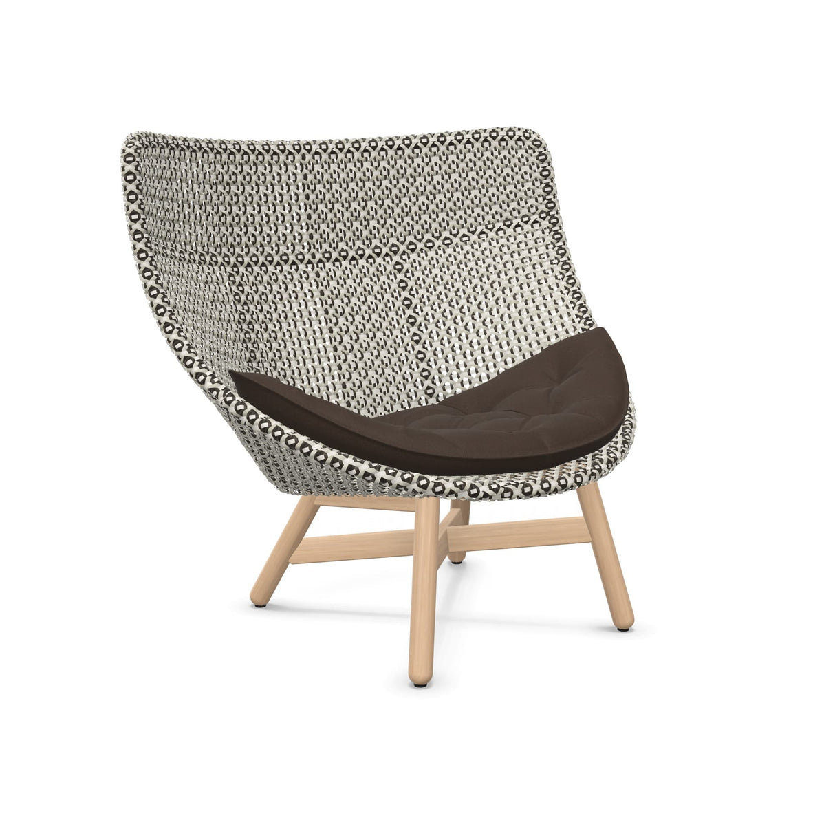 DEDON MBRACE Hochlehner Teak Gestell - Geflecht Pepper