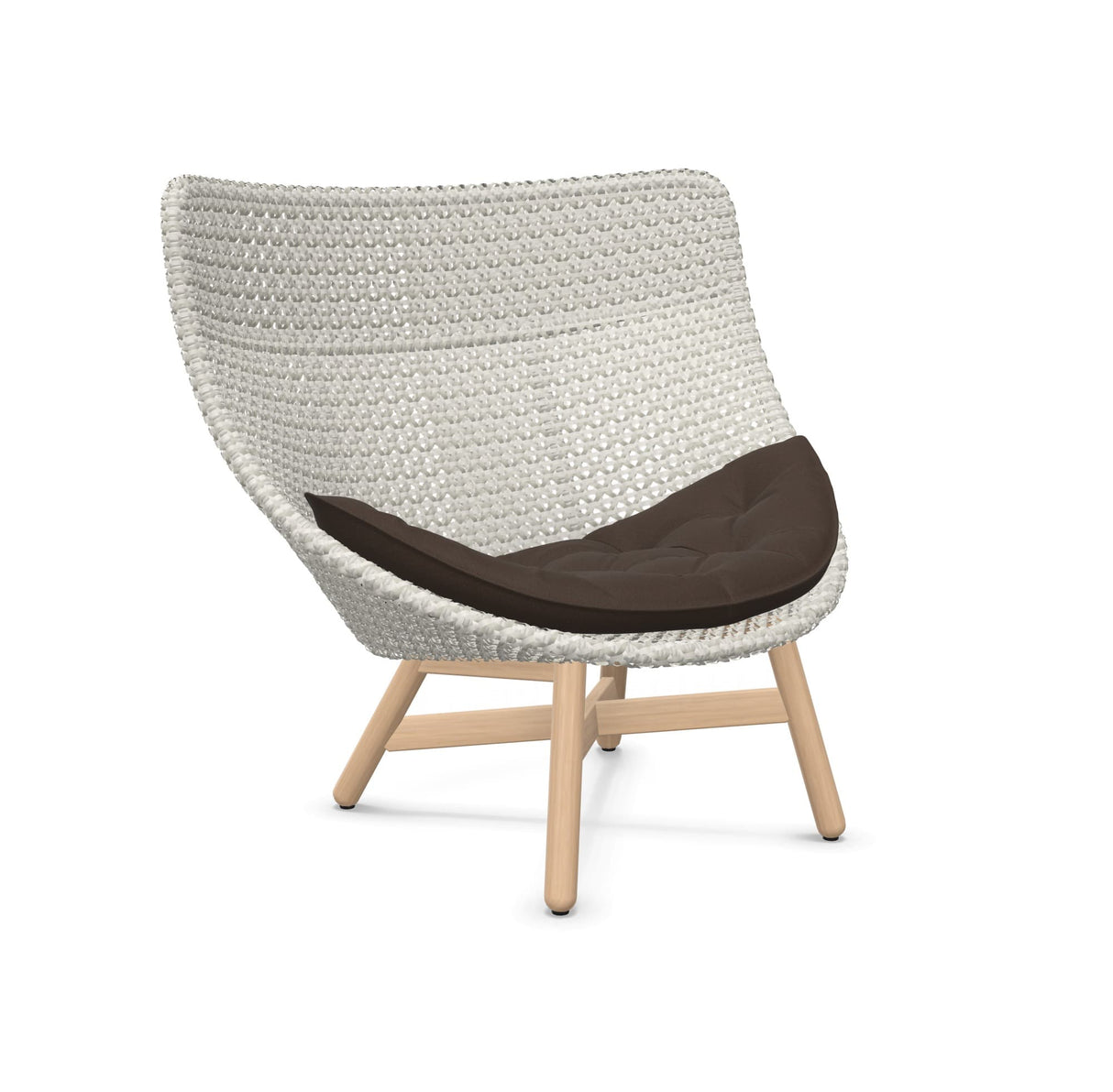 DEDON MBRACE Hochlehner Teak Gestell - Geflecht Sea Salt