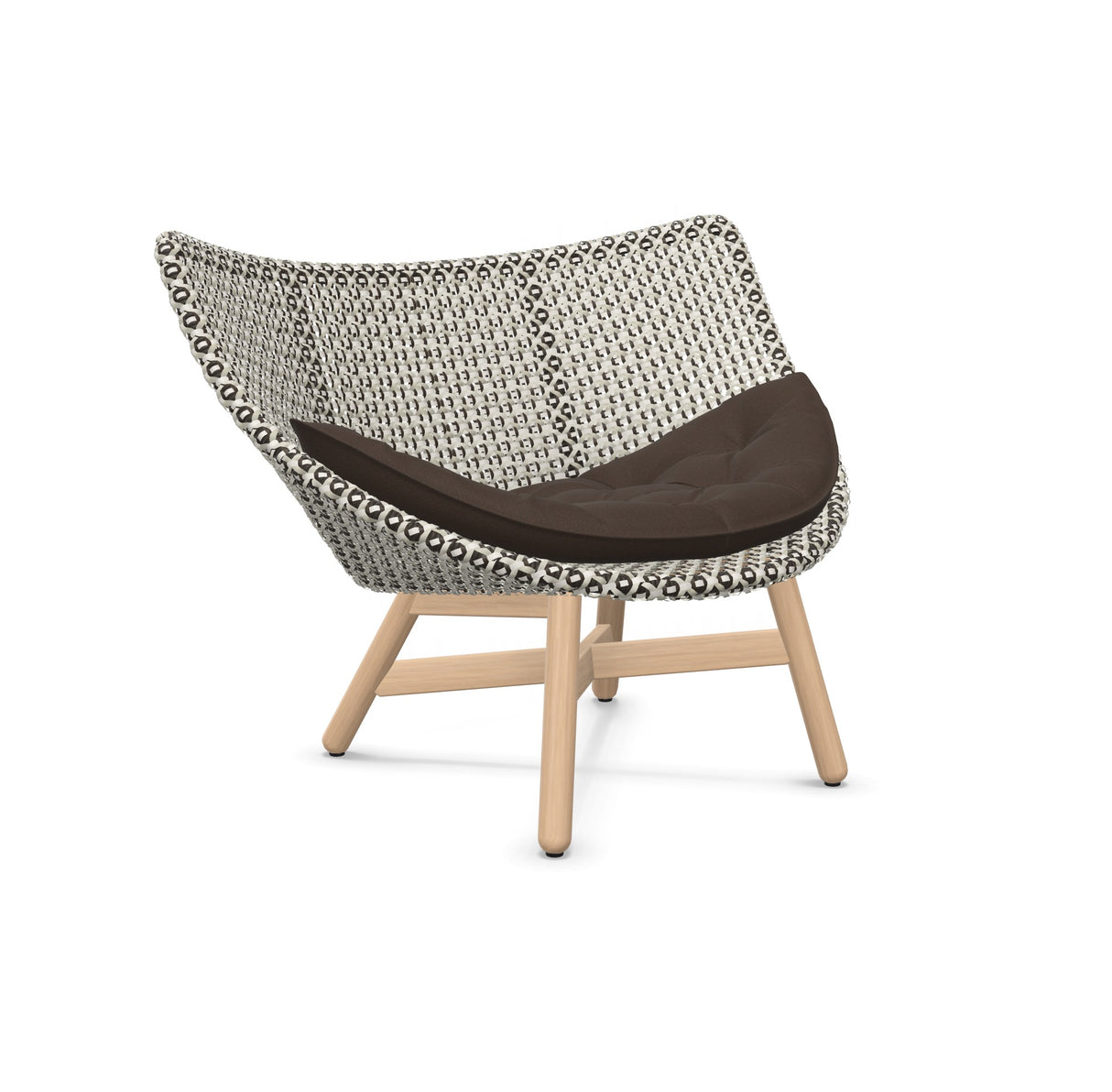 DEDON MBRACE Lounge Sessel Teak Gestell - Geflecht Pepper