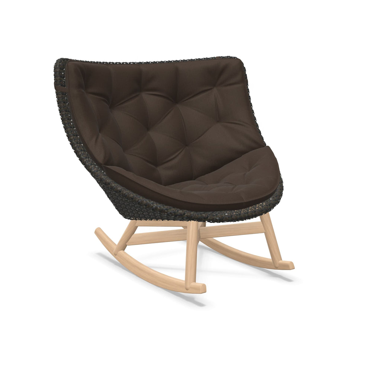 DEDON MBRACE Schaukelstuhl Teak Gestell - Geflecht Arabica