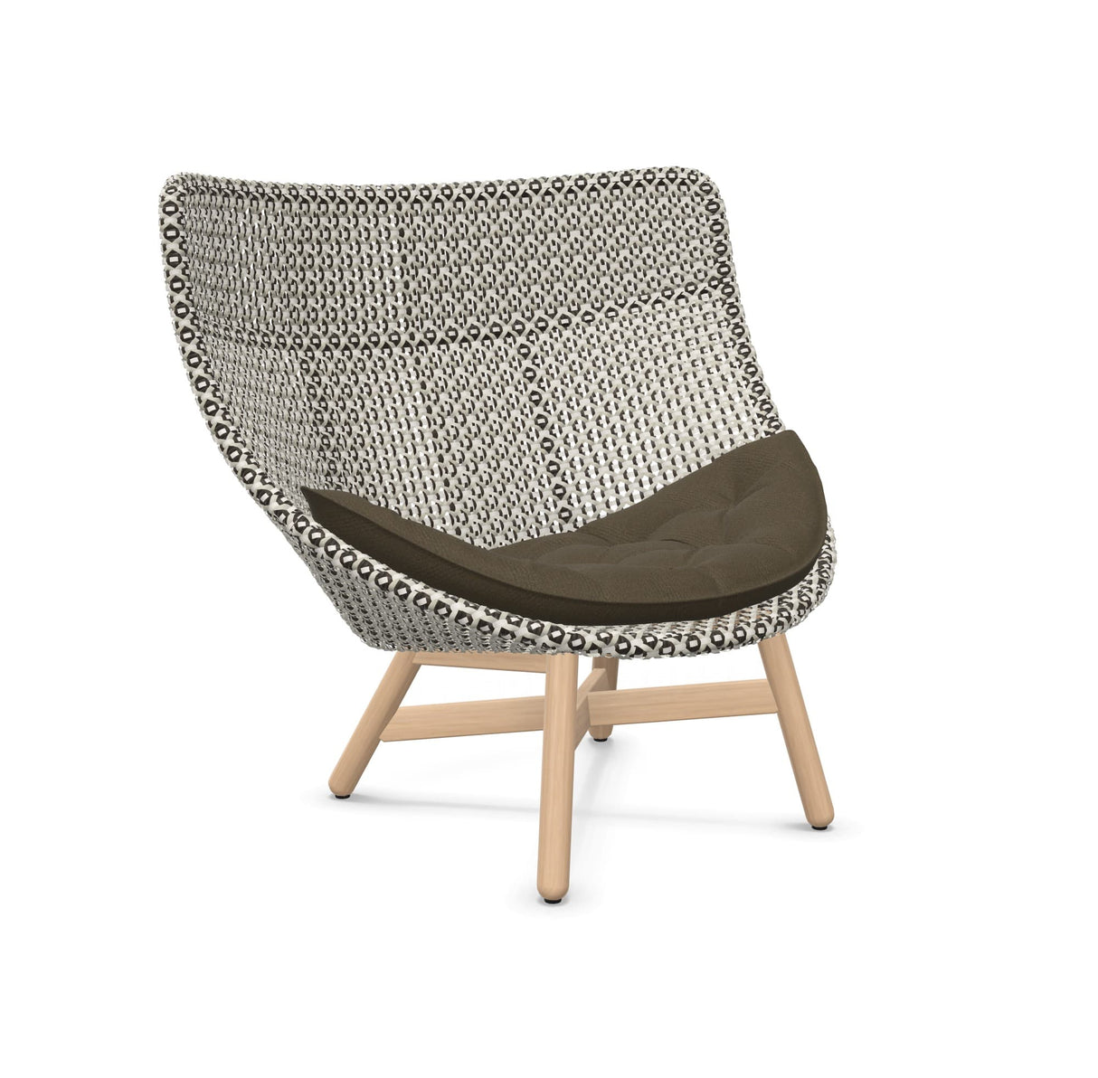 DEDON MBRACE Hochlehner Teak Gestell - Geflecht Pepper