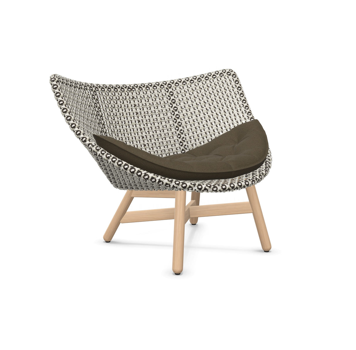 DEDON MBRACE Lounge Sessel Teak Gestell - Geflecht Pepper