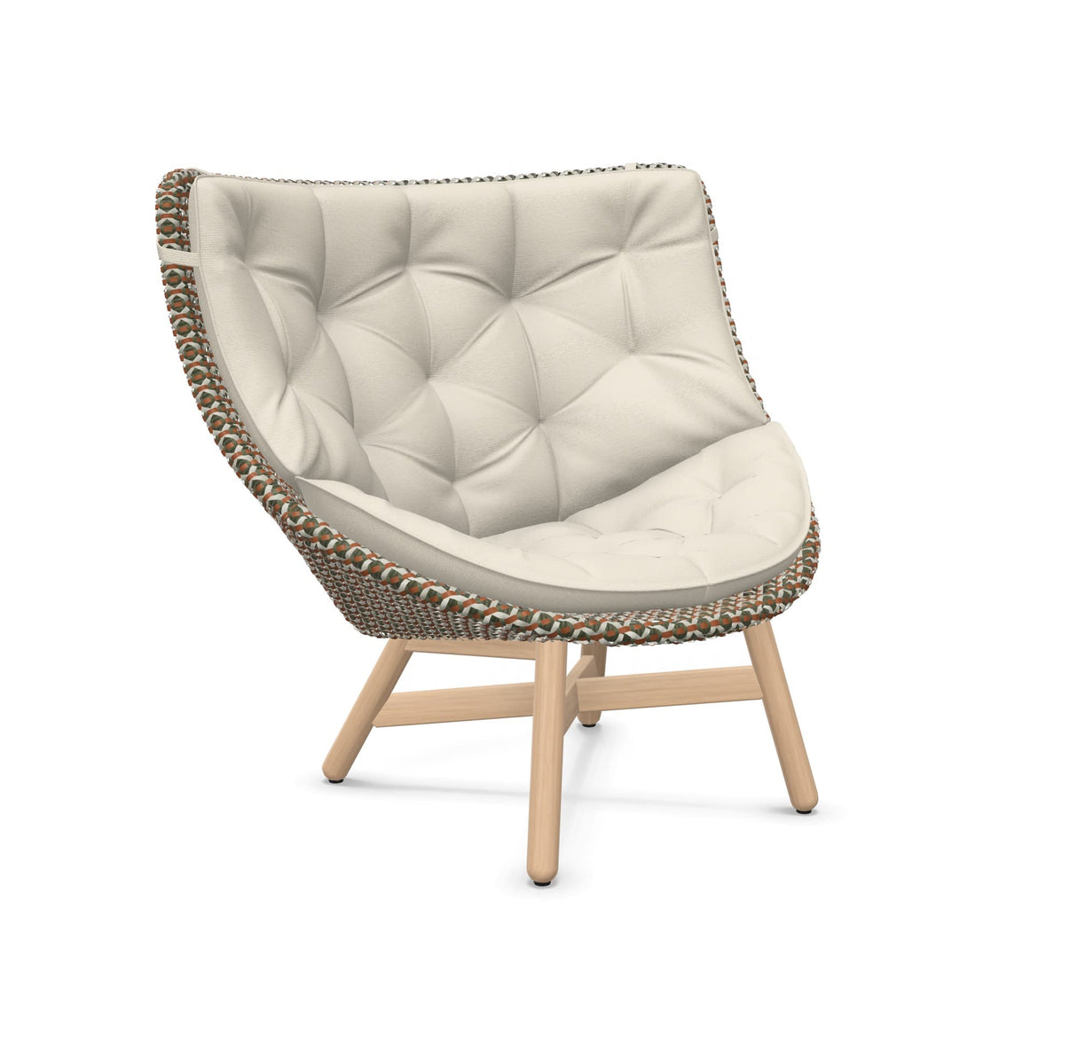 DEDON MBRACE Hochlehner Teak Gestell - Geflecht Chestnut
