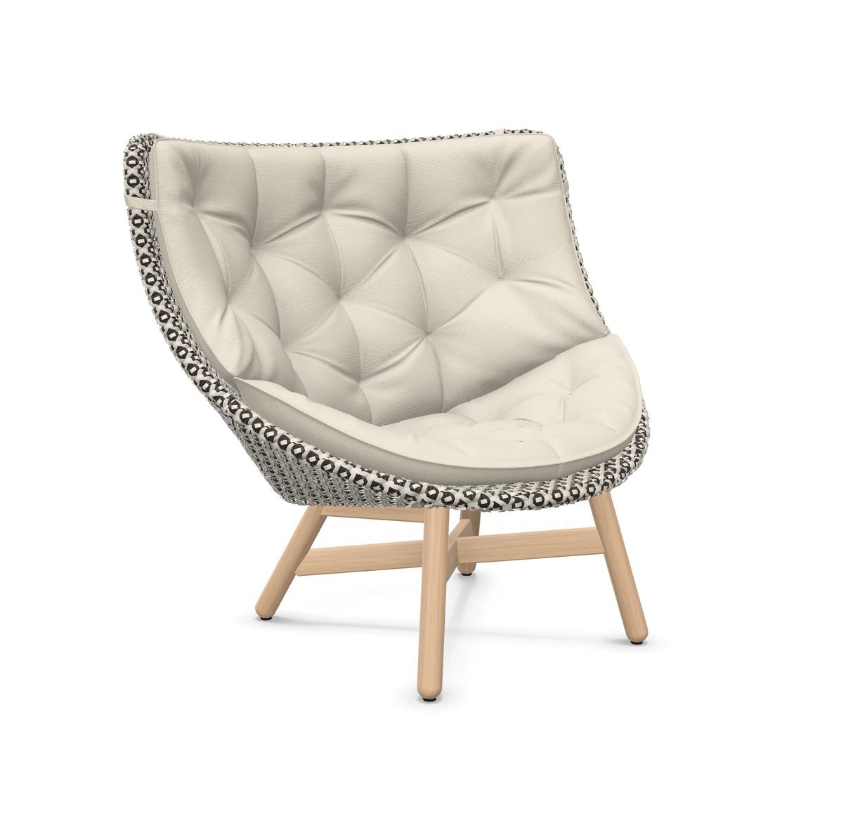 DEDON MBRACE Hochlehner Teak Gestell - Geflecht Pepper