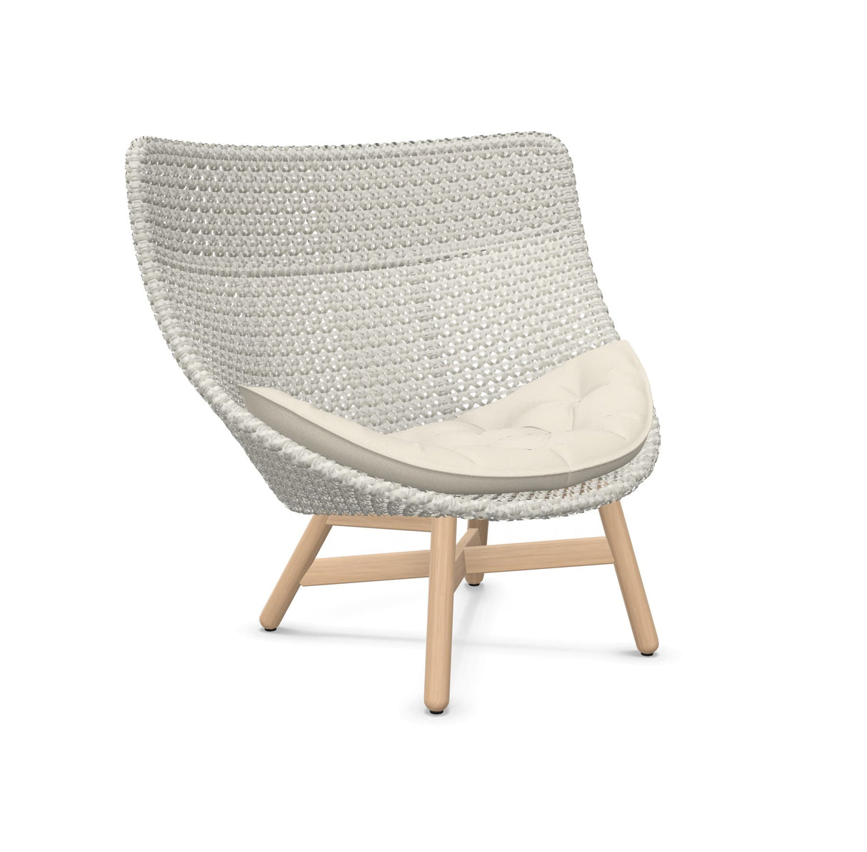 DEDON MBRACE Hochlehner Teak Gestell - Geflecht Sea Salt