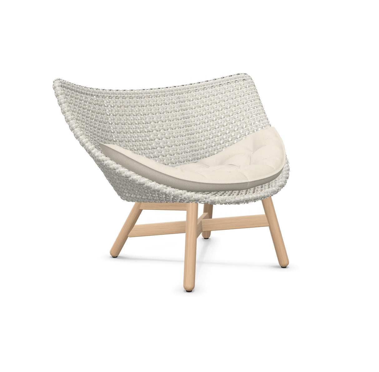 DEDON MBRACE Lounge Sessel Teak Gestell - Geflecht Sea Salt