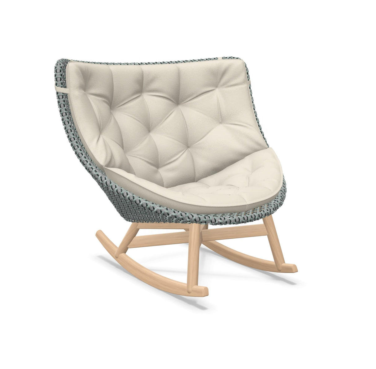 DEDON MBRACE Schaukelstuhl Teak Gestell - Geflecht Baltic