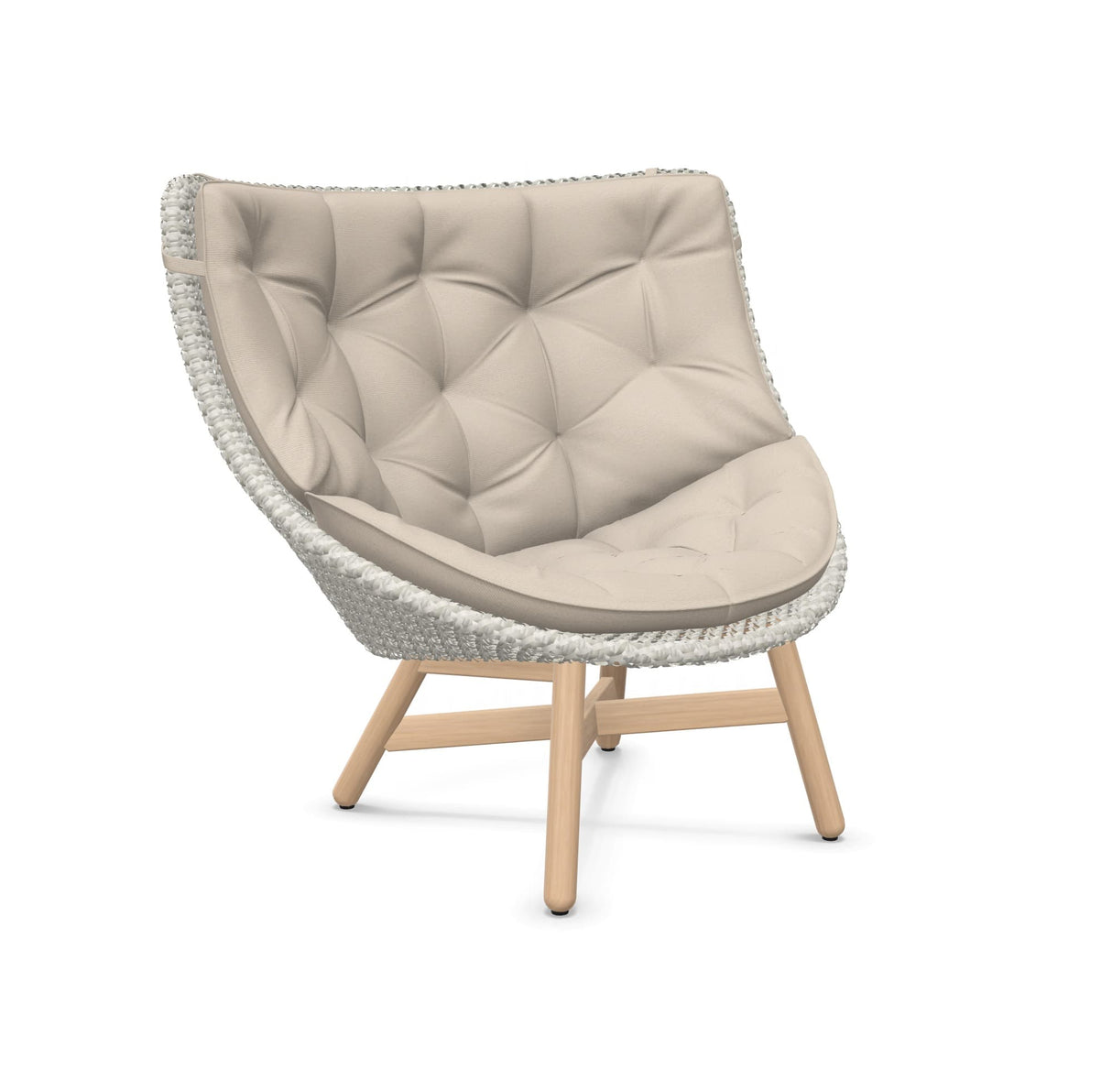 DEDON MBRACE Hochlehner Teak Gestell - Geflecht Sea Salt