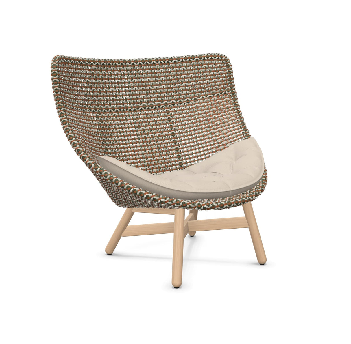 DEDON MBRACE Hochlehner Teak Gestell - Geflecht Chestnut