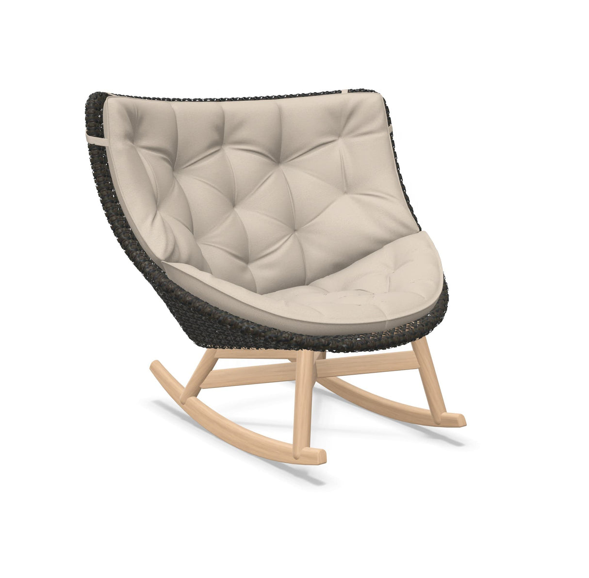 DEDON MBRACE Schaukelstuhl Teak Gestell - Geflecht Arabica