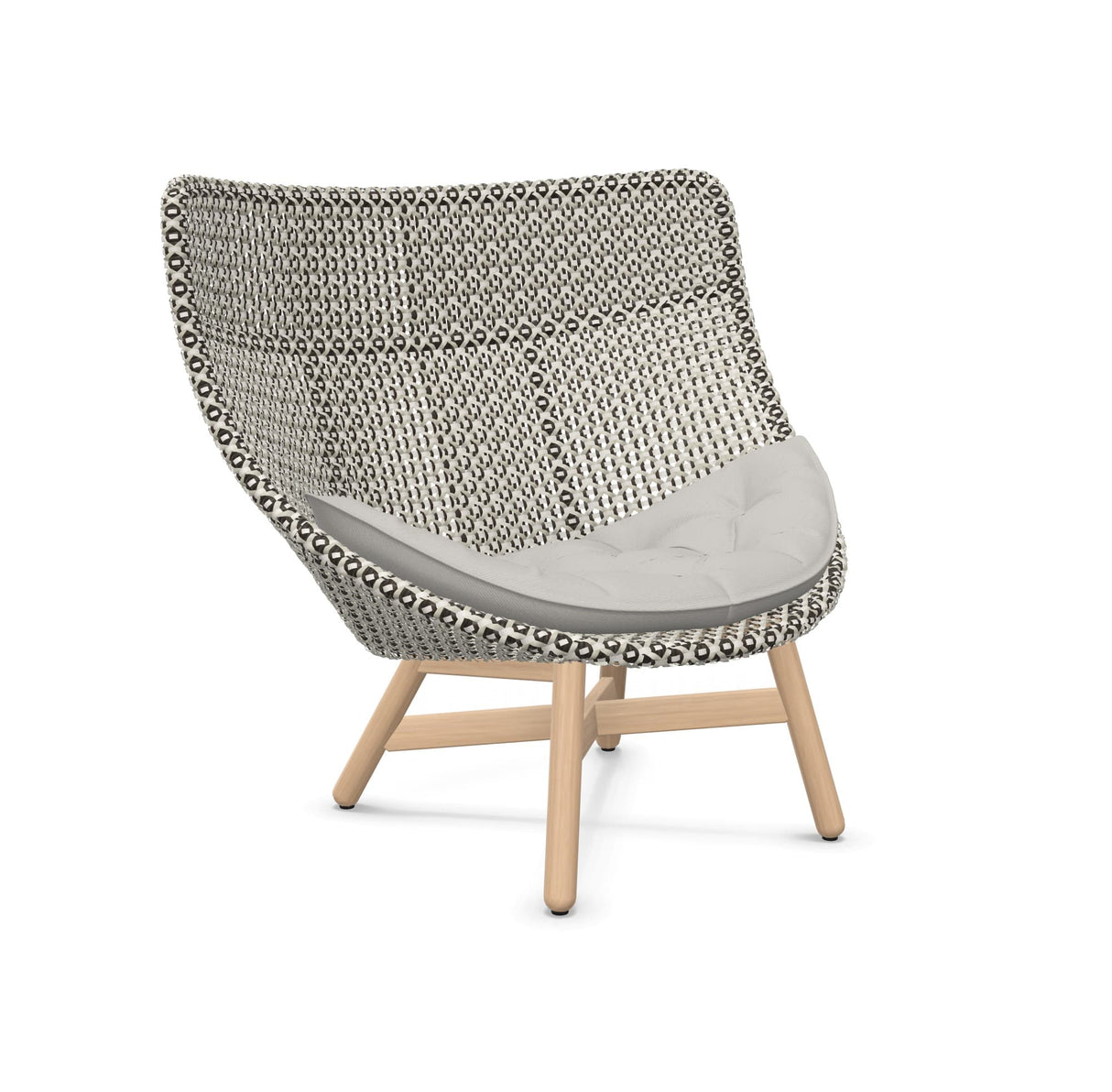 DEDON MBRACE Hochlehner Teak Gestell - Geflecht Pepper