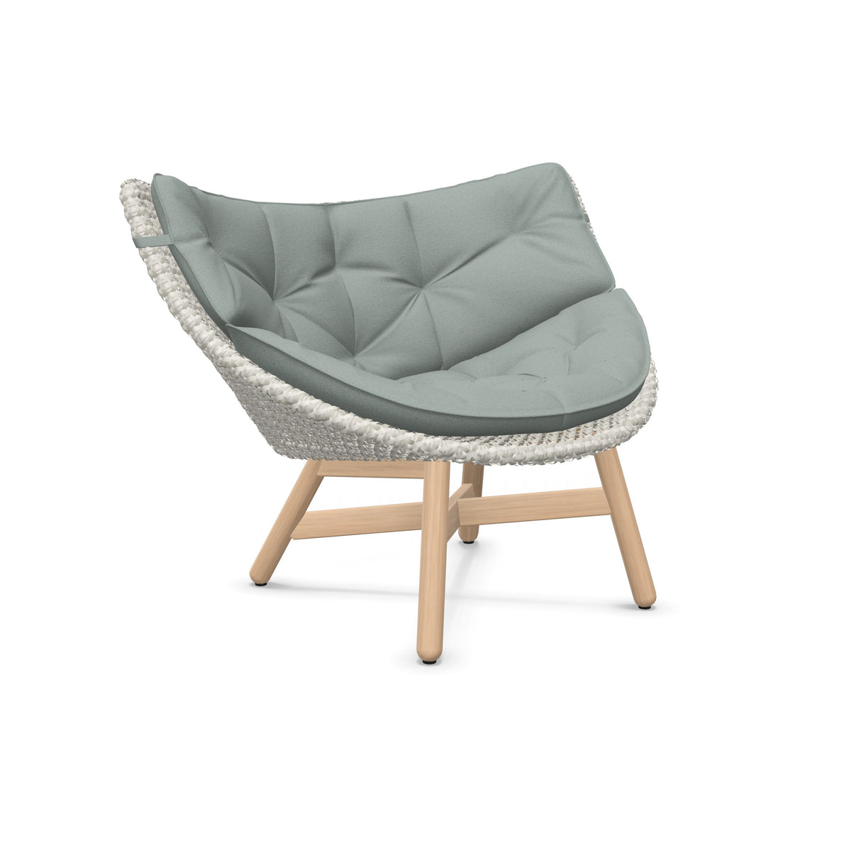 DEDON MBRACE Lounge Sessel Teak Gestell - Geflecht Sea Salt