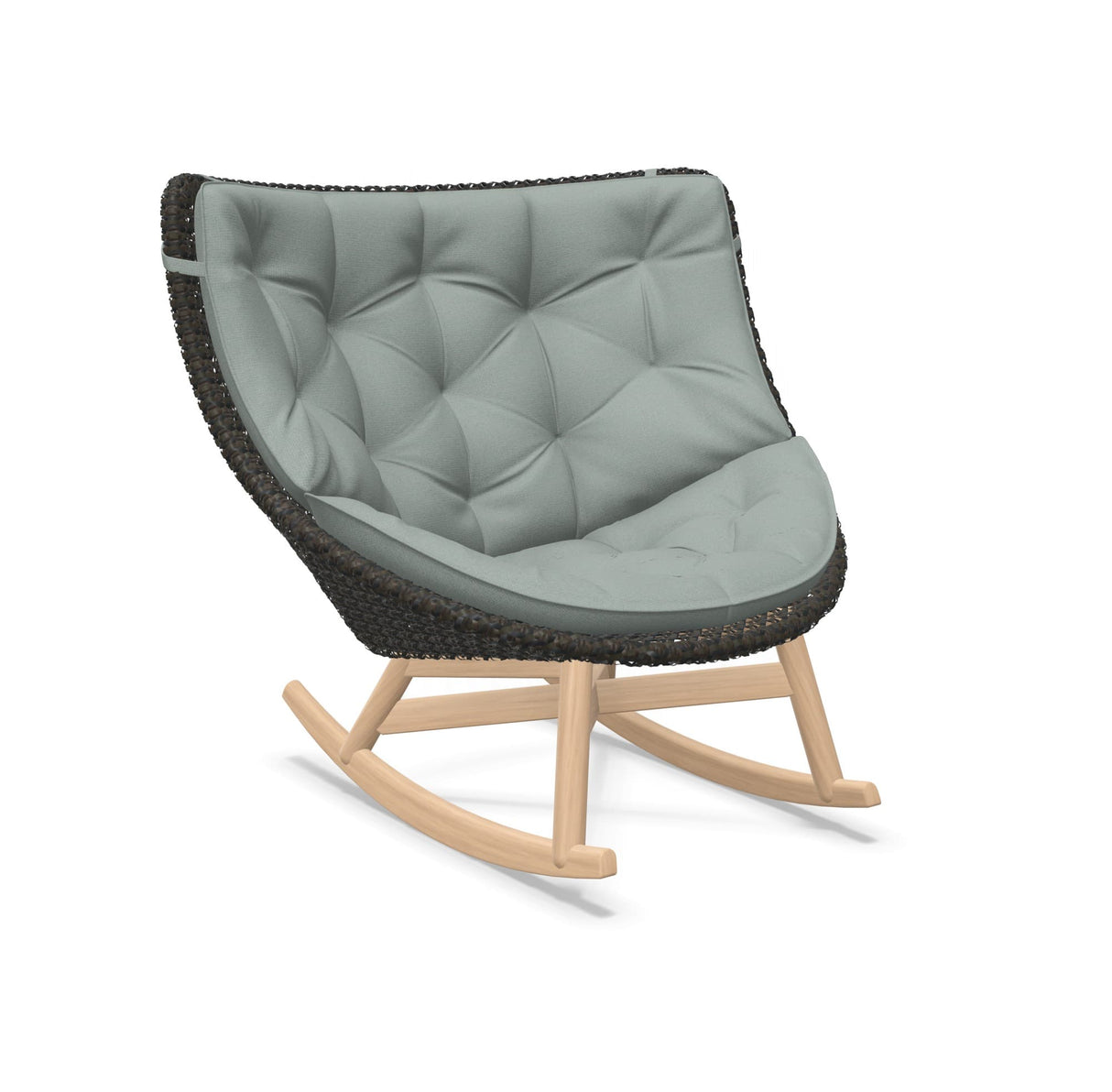 DEDON MBRACE Schaukelstuhl Teak Gestell - Geflecht Arabica