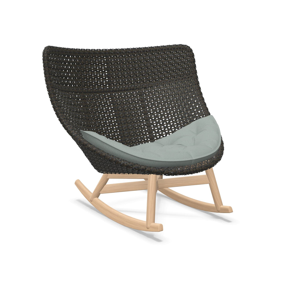 DEDON MBRACE Schaukelstuhl Teak Gestell - Geflecht Arabica
