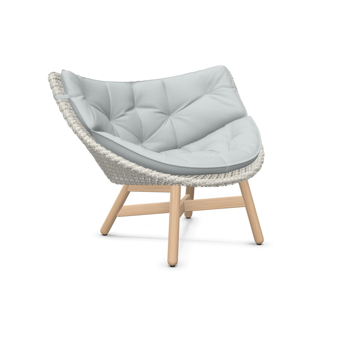 DEDON MBRACE Lounge Sessel Teak Gestell - Geflecht Sea Salt
