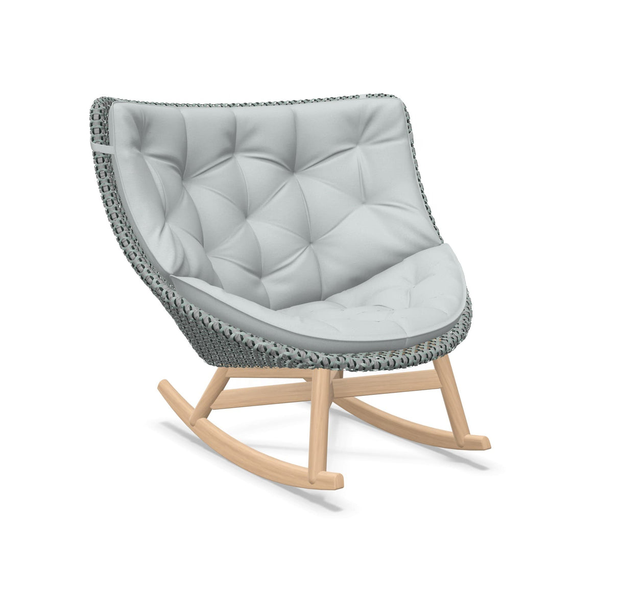 DEDON MBRACE Schaukelstuhl Teak Gestell - Geflecht Baltic