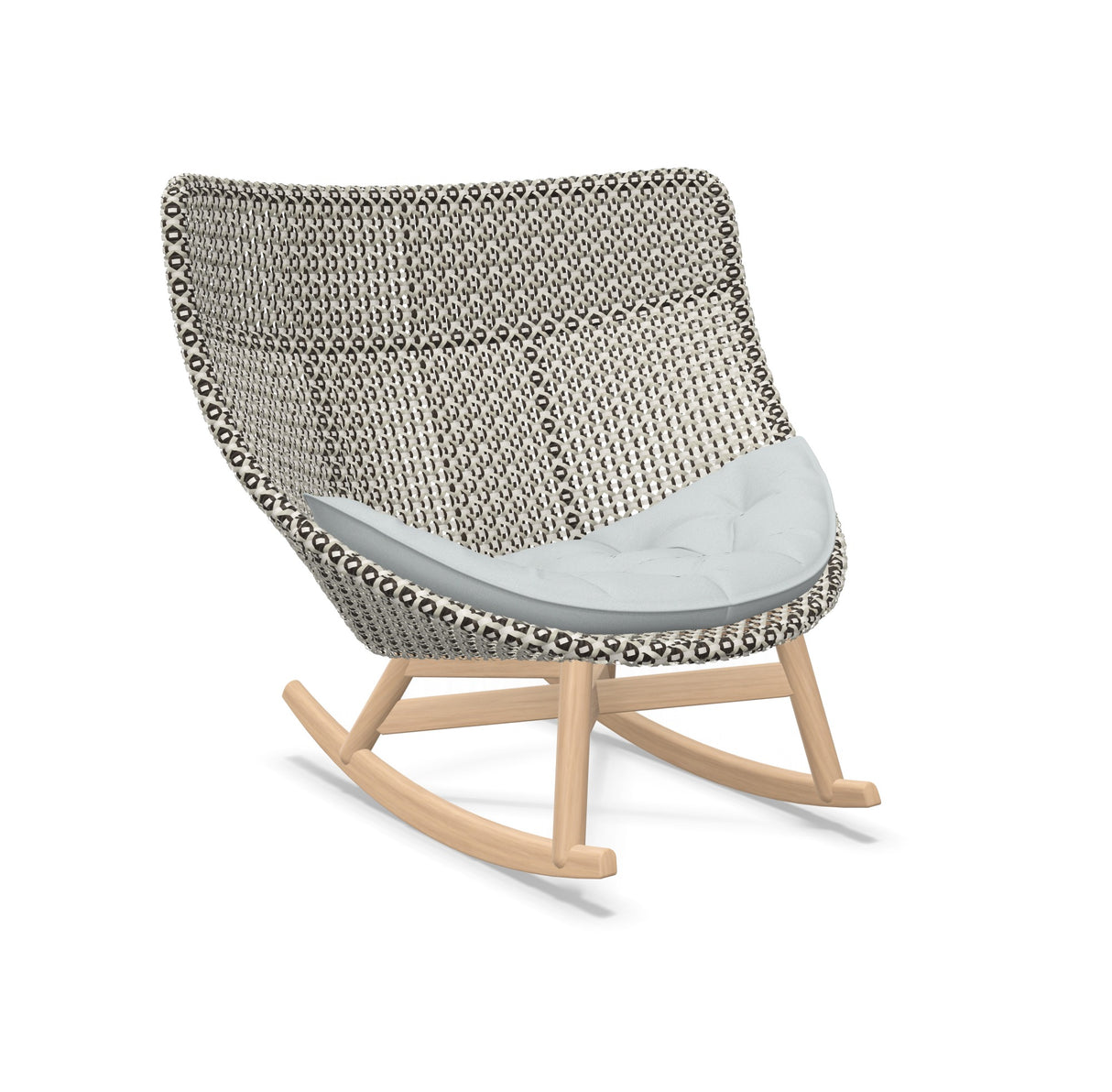 DEDON MBRACE Schaukelstuhl Teak Gestell - Geflecht Pepper