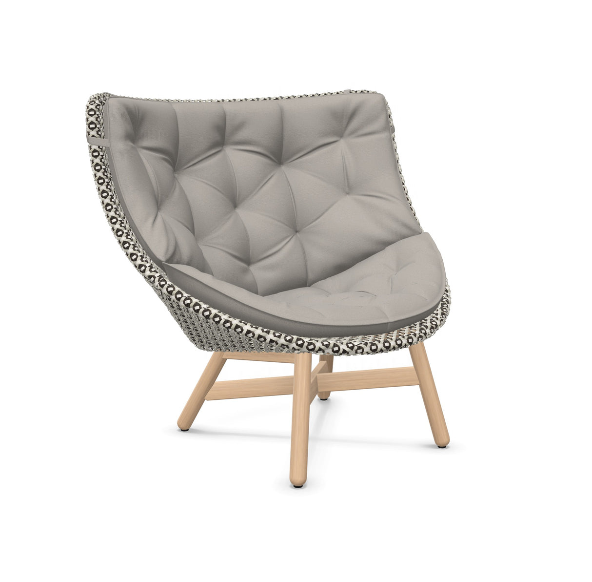 DEDON MBRACE Hochlehner Teak Gestell - Geflecht Pepper