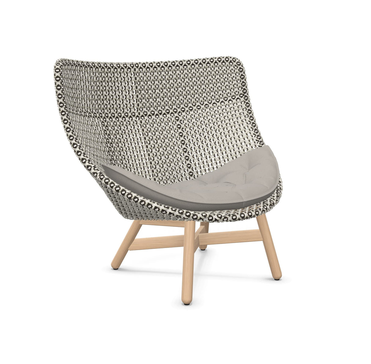 DEDON MBRACE Hochlehner Teak Gestell - Geflecht Pepper