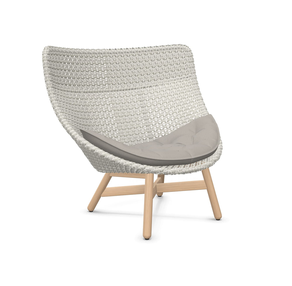 DEDON MBRACE Hochlehner Teak Gestell - Geflecht Sea Salt