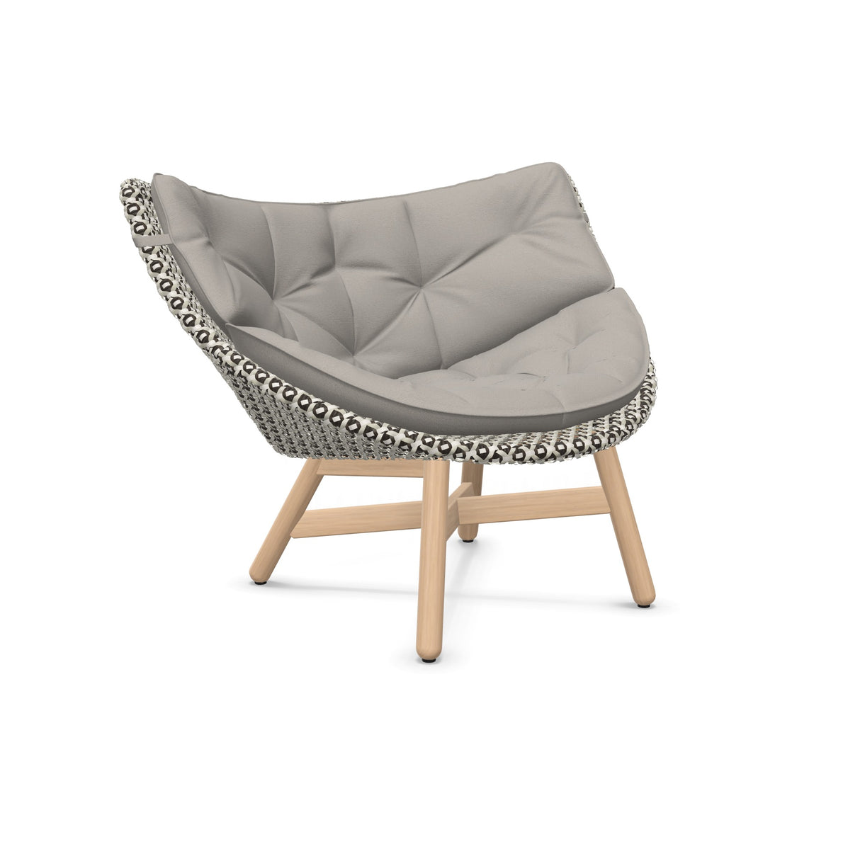 DEDON MBRACE Lounge Sessel Teak Gestell - Geflecht Pepper