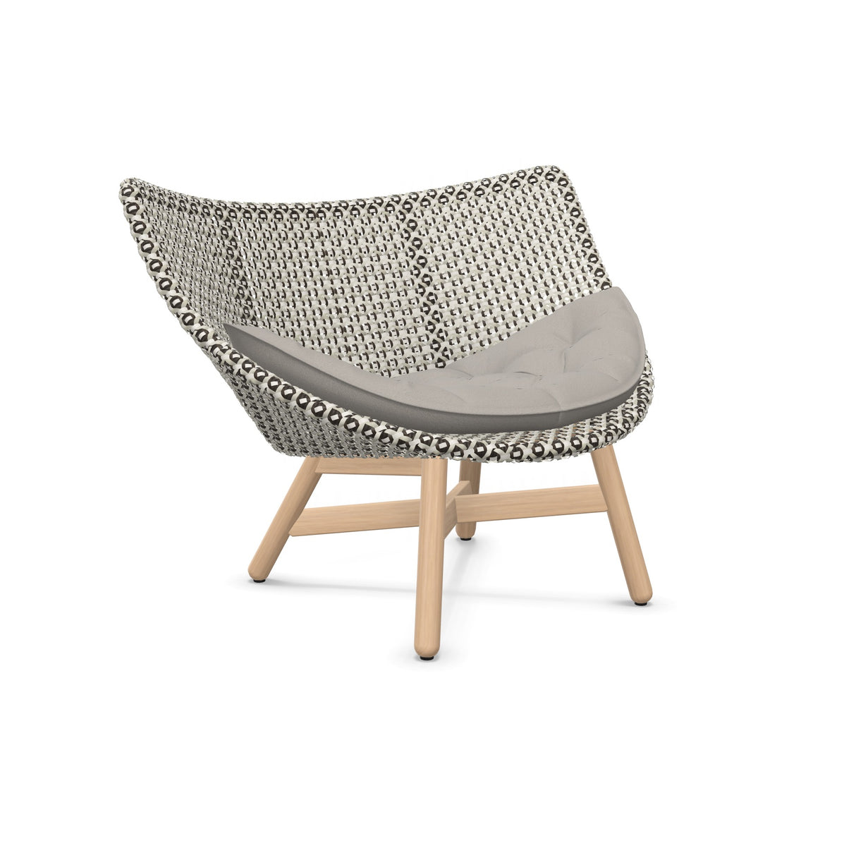 DEDON MBRACE Lounge Sessel Teak Gestell - Geflecht Pepper