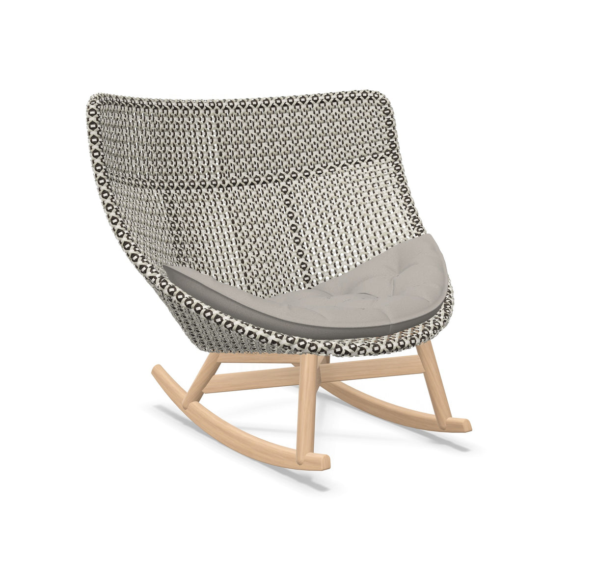 DEDON MBRACE Schaukelstuhl Teak Gestell - Geflecht Pepper