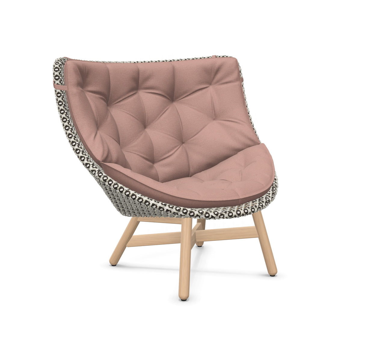 DEDON MBRACE Hochlehner Teak Gestell - Geflecht Pepper