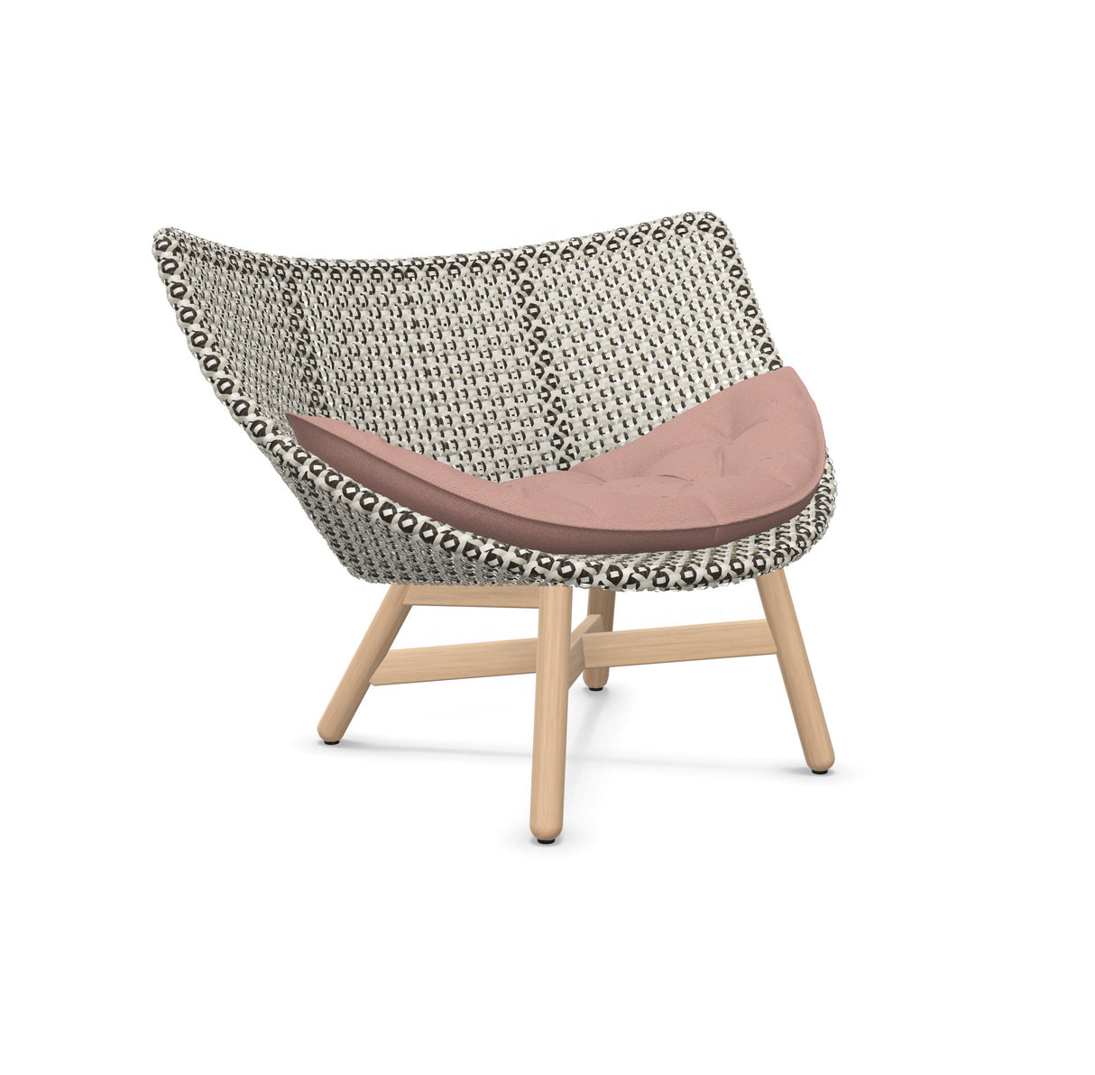 DEDON MBRACE Lounge Sessel Teak Gestell - Geflecht Pepper