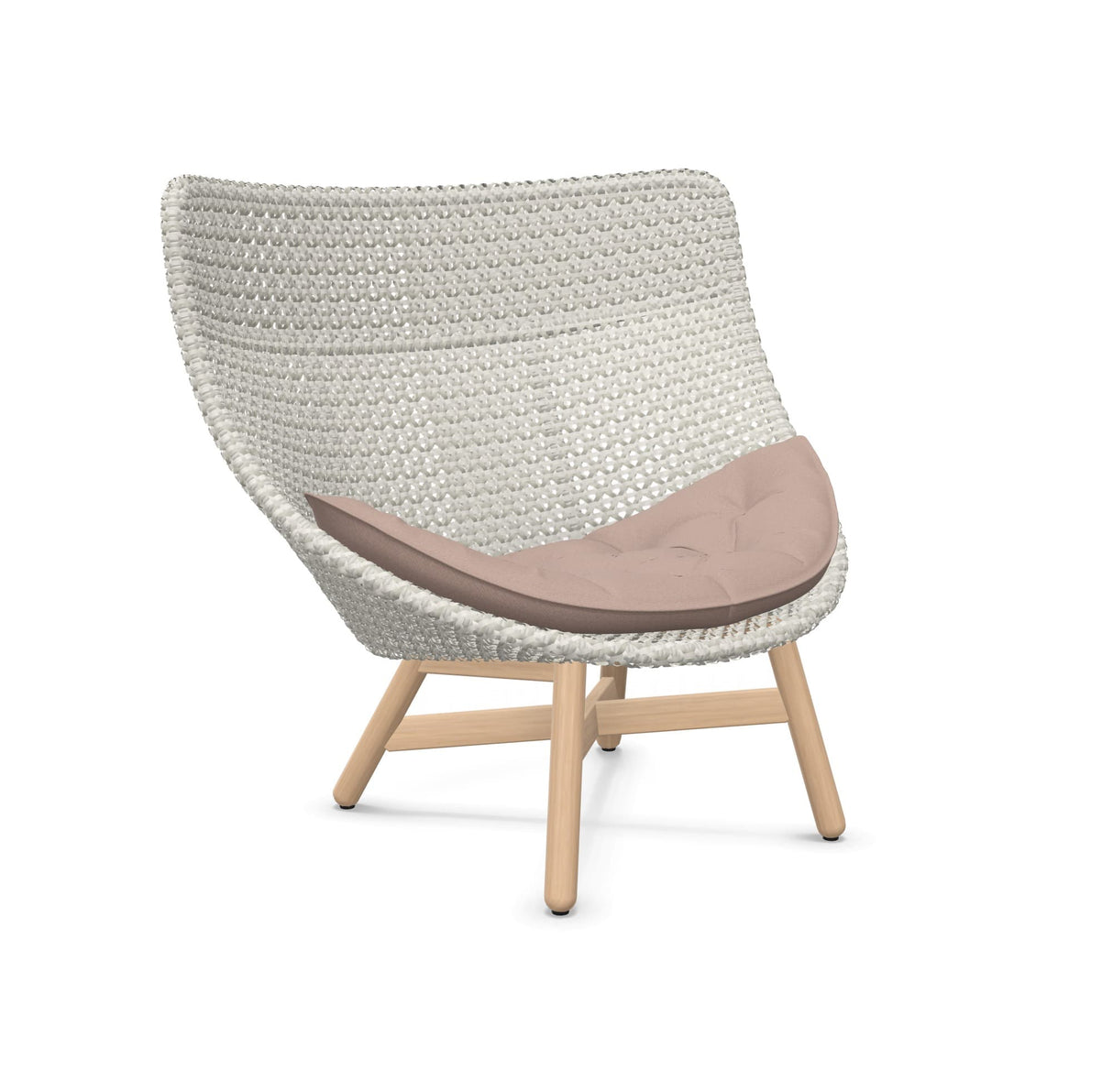 DEDON MBRACE Hochlehner Teak Gestell - Geflecht Sea Salt