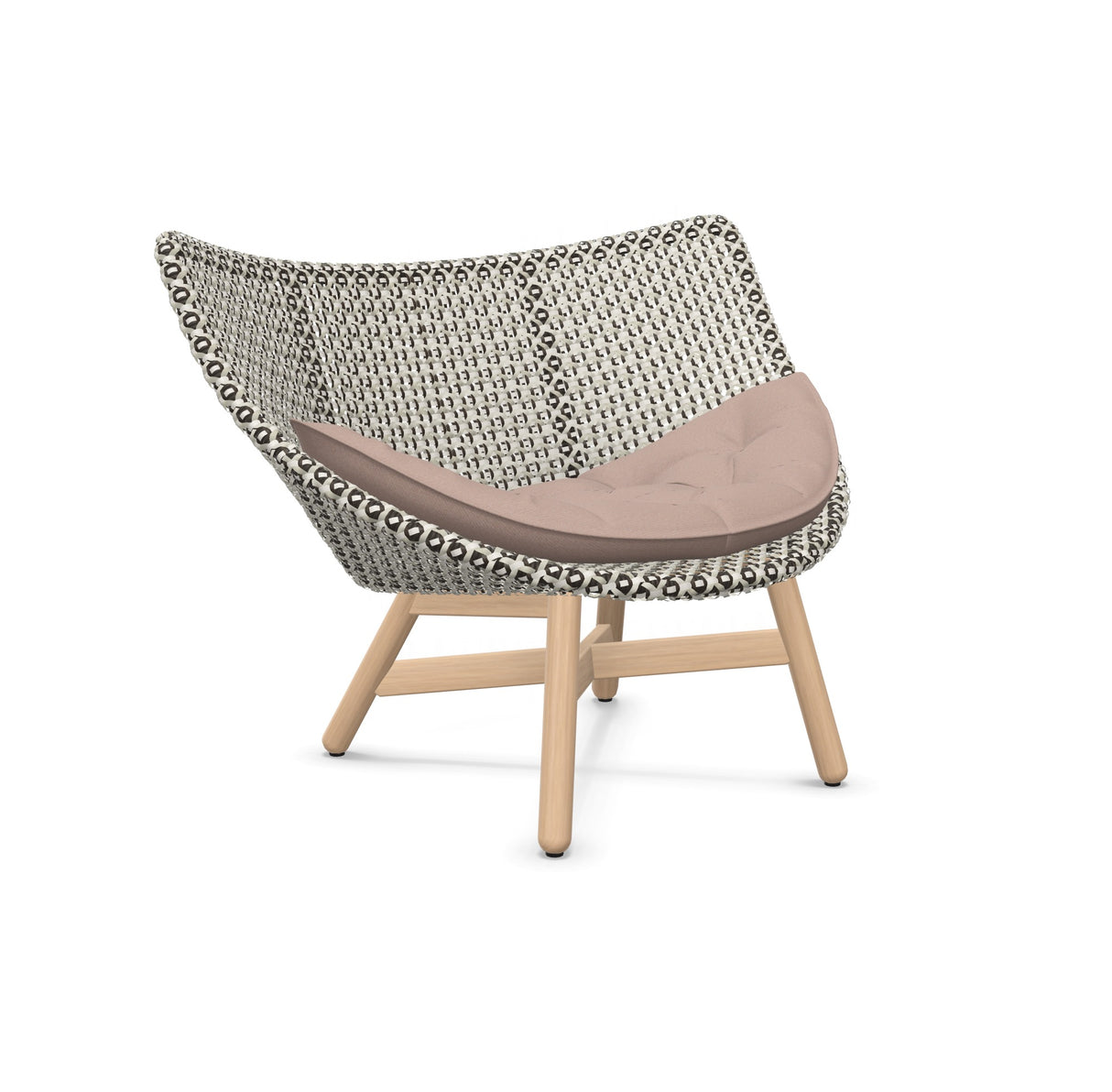 DEDON MBRACE Lounge Sessel Teak Gestell - Geflecht Pepper