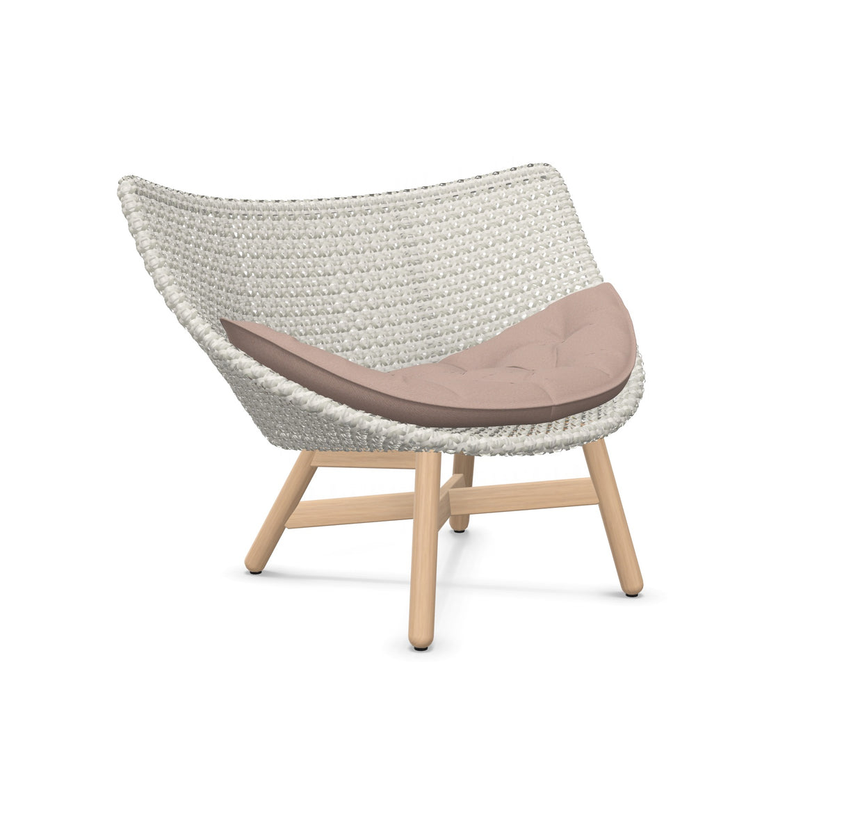 DEDON MBRACE Lounge Sessel Teak Gestell - Geflecht Sea Salt