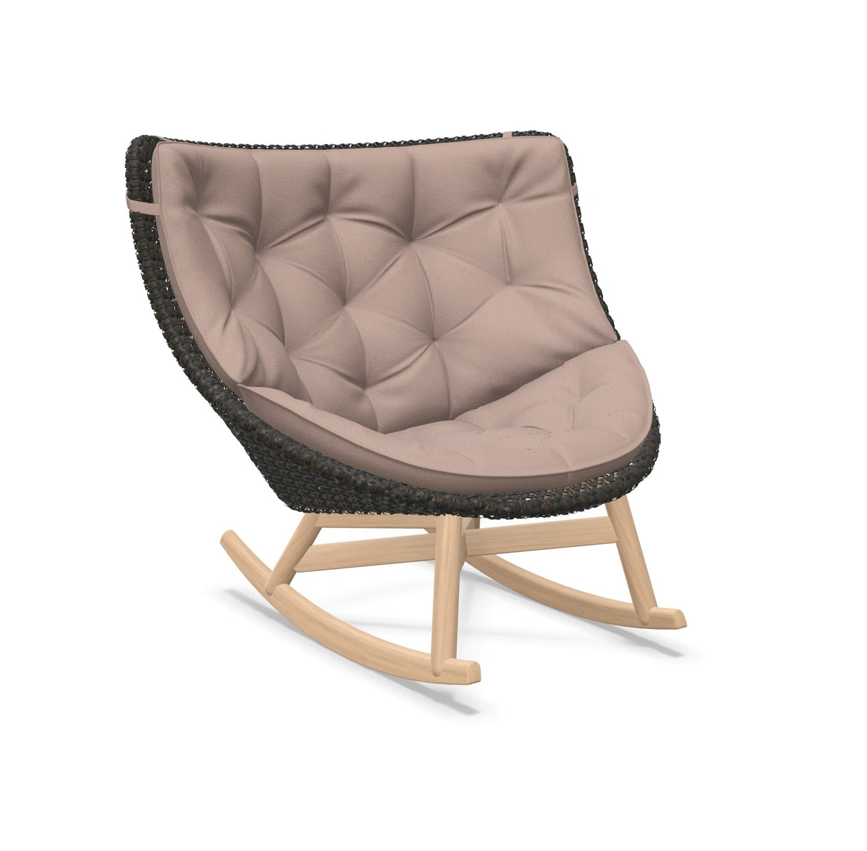 DEDON MBRACE Schaukelstuhl Teak Gestell - Geflecht Arabica