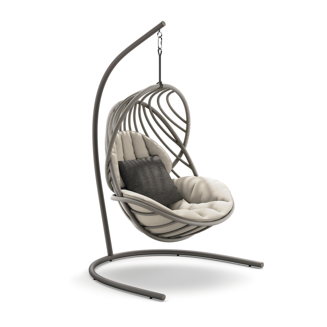 DEDON KIDA hängender Sessel inkl. Standfuß & Kissen