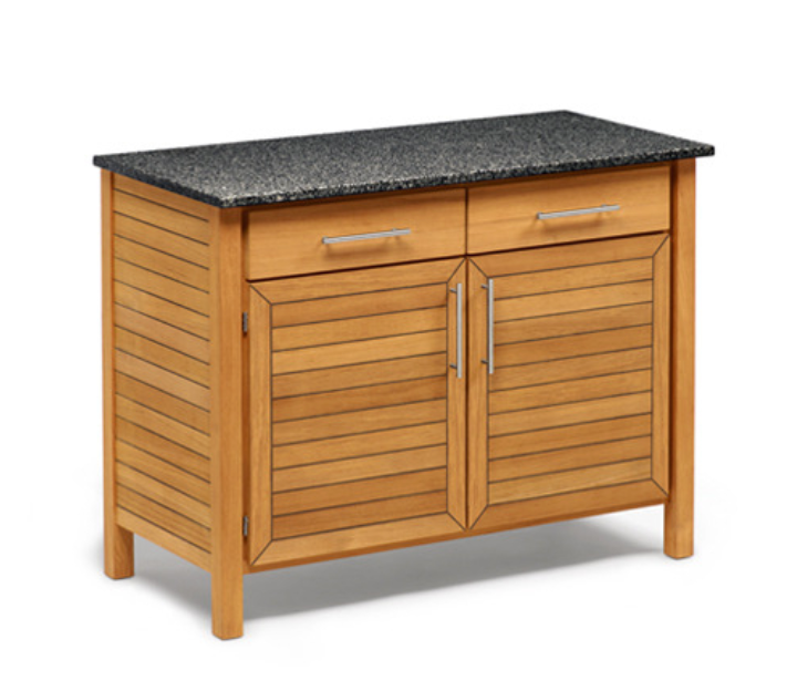 Weishäupl - Deck - 2er-Element - 2 Schübe & 1 Fachboden, mit Granitplatte matt, dunkelgrau