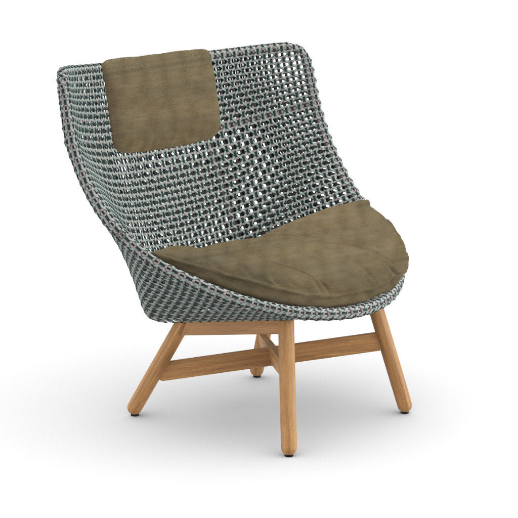 DEDON MBRACE Teak Hochlehner inkl. Sitz & Nackenkissen Dry Plus