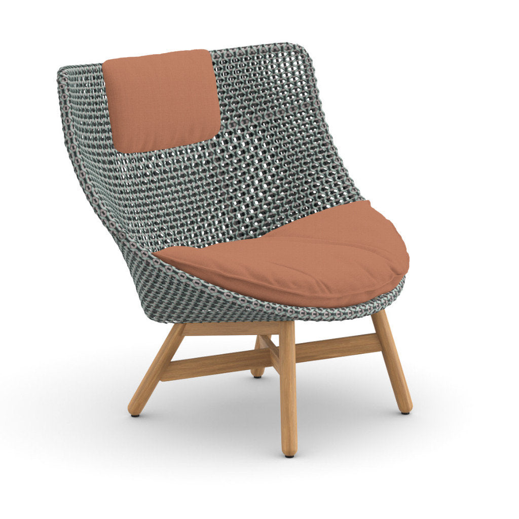 DEDON MBRACE Teak Hochlehner inkl. Sitz & Nackenkissen Dry Plus